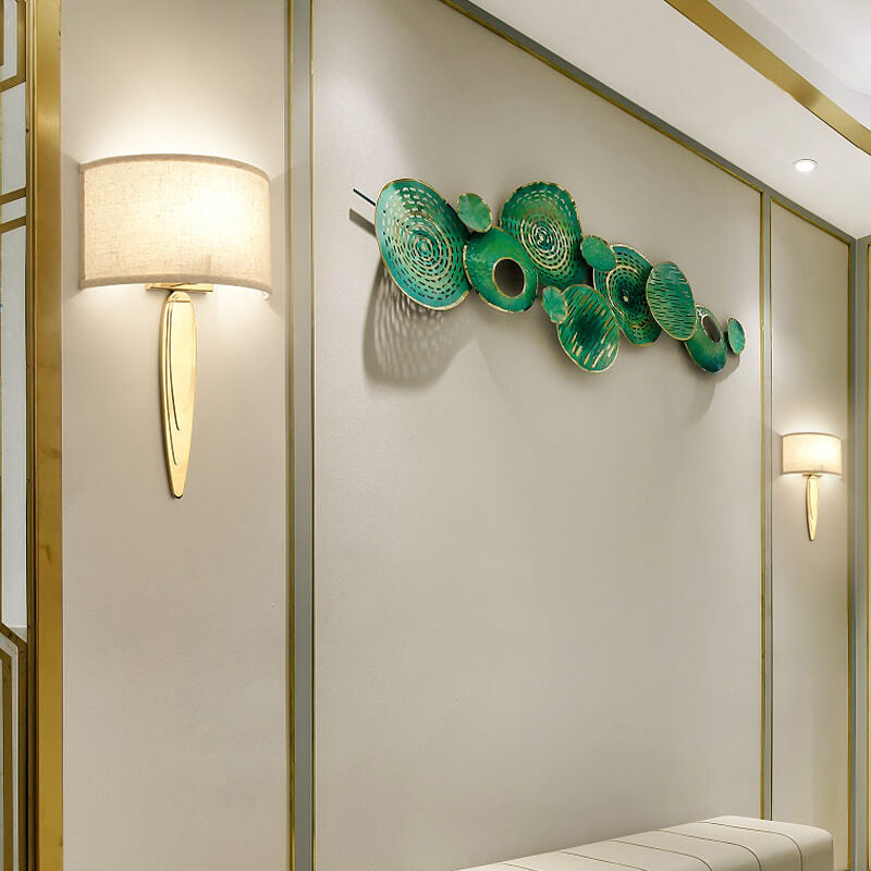 Fabric Mirror Stainless Steel Wall Lamp