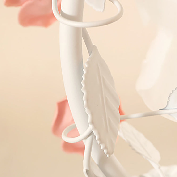 Rose Ceramic Iron Glass Table Lamp