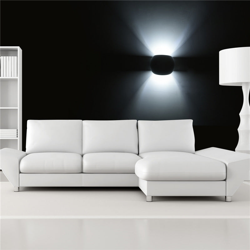 Round Drum Up Down Wall Lamp