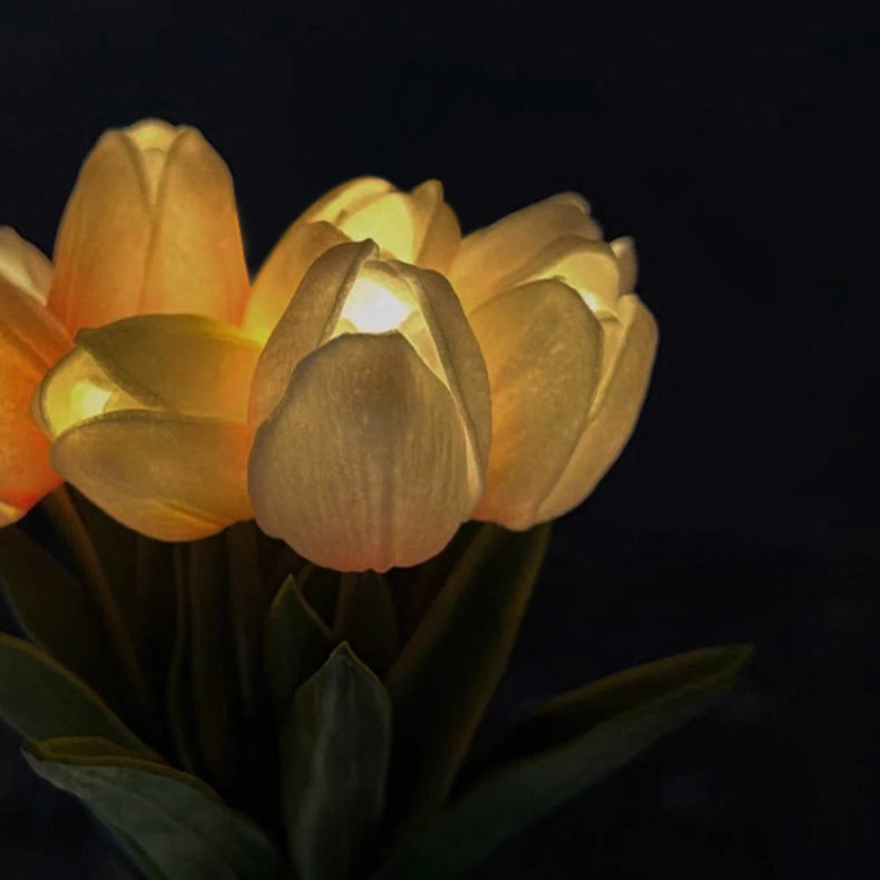 PU Ceramic Tulip Simulated Table Lamp