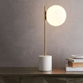 Frosted Glass Ball Marble Table Lamp