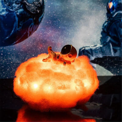 Clouds Lunar Astronaut Remote Table Lamp