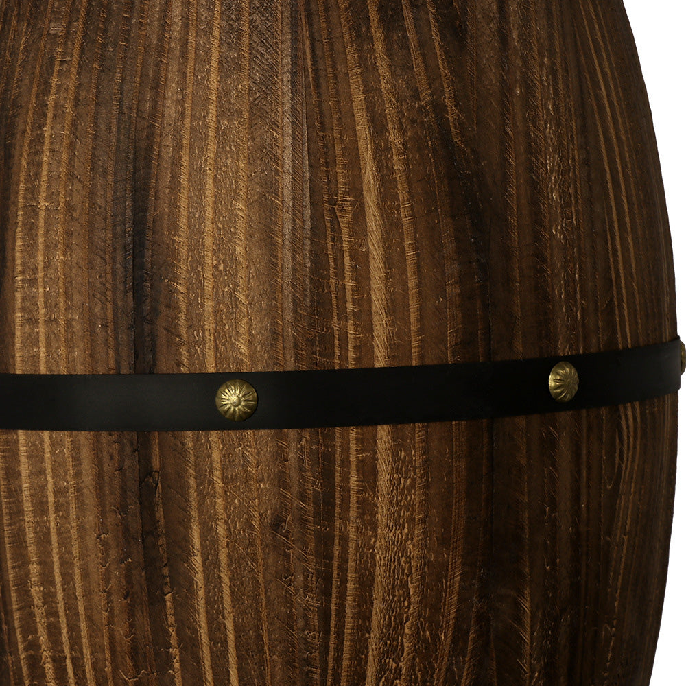Wood Wine Barrel Design Wall Lamp