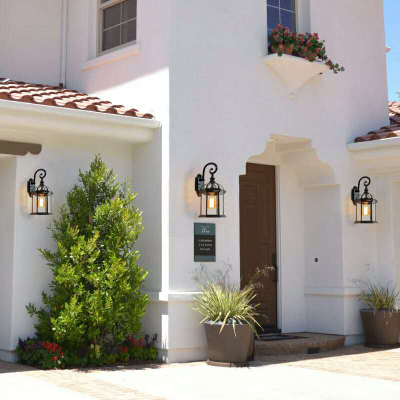 Aluminum Glass Hexagonal Prism Outdoor Light