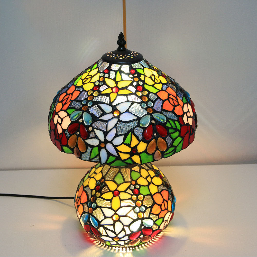 Floral Beads Round 2-Light Table Lamp