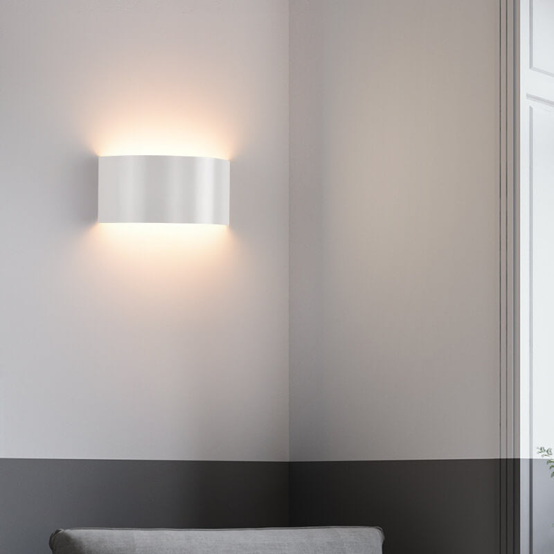 Solid Color Iron Half-circle Wall Lamp