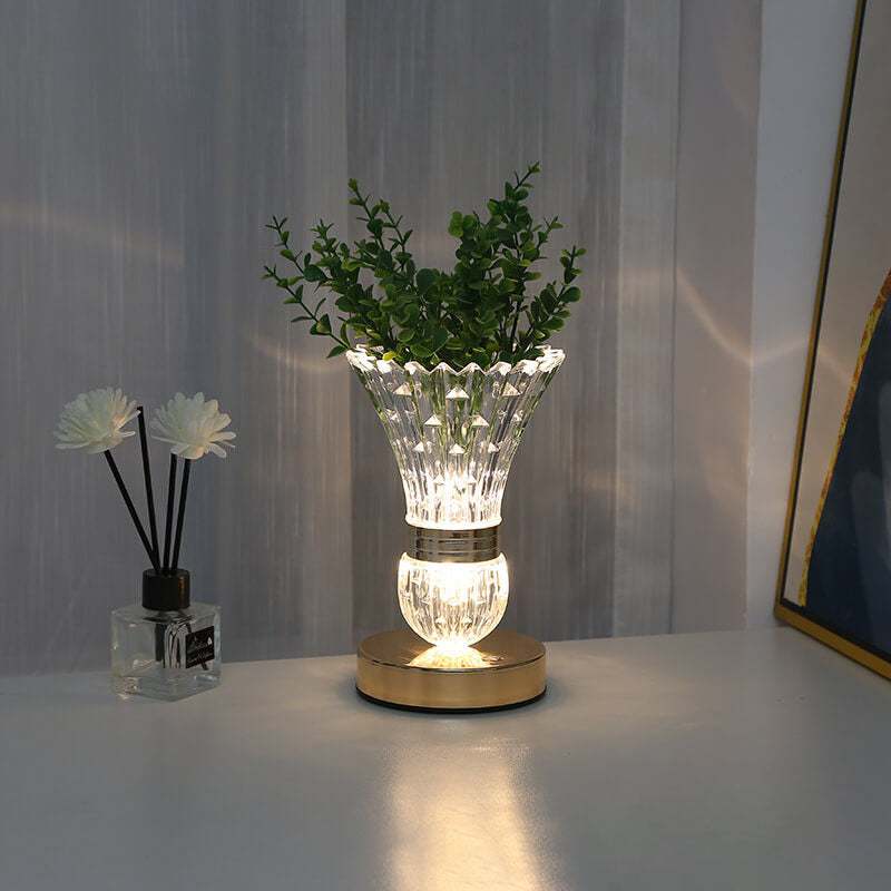 Acrylic Vase Shape Hardware Table Lamp