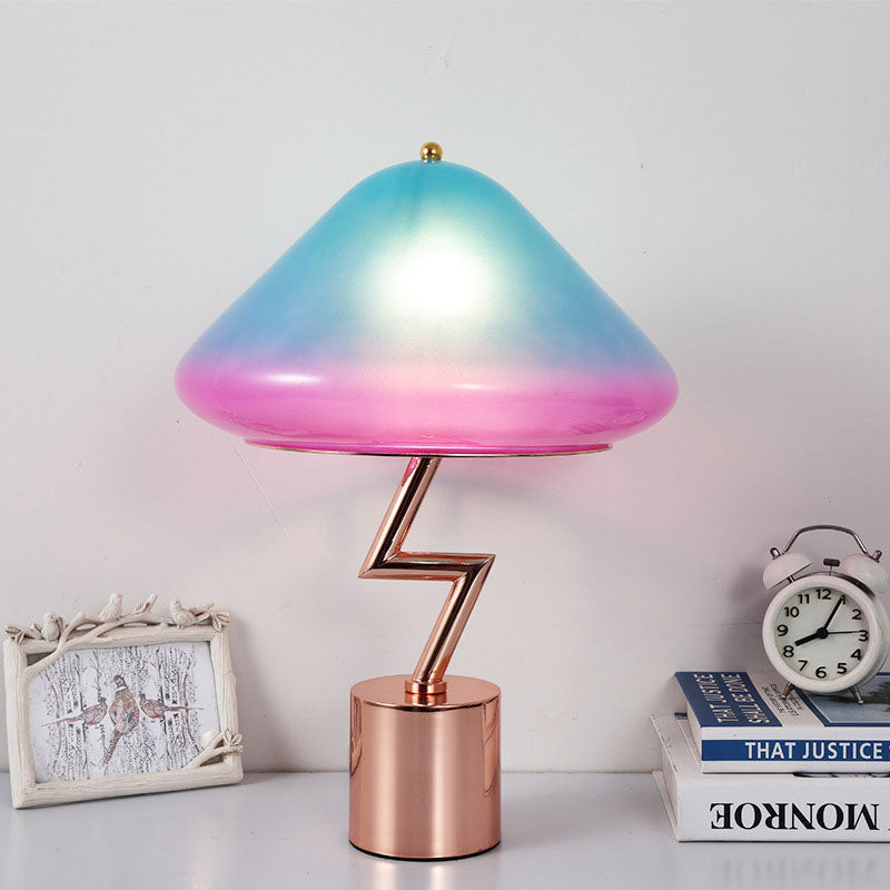 Mushroom Glass Iron Table Lamp