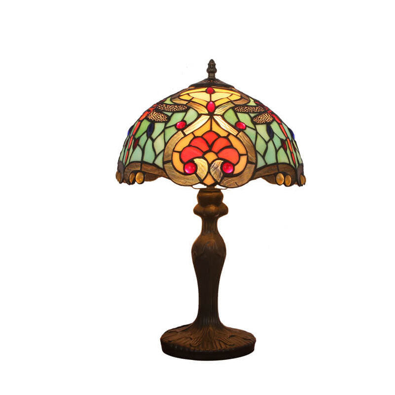 Alloy Colored Dragonfly Peach Table Lamp