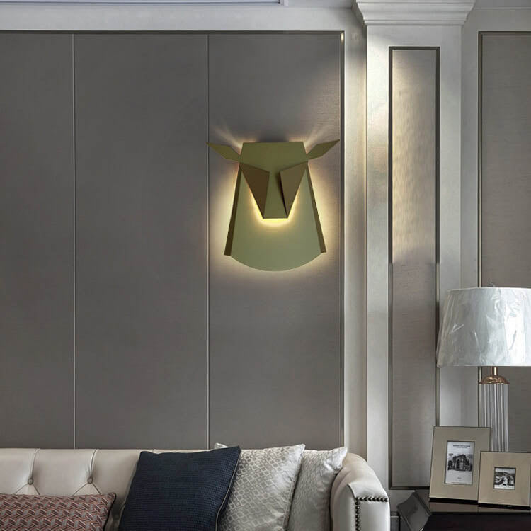 Iron Bull Head Shape Wall Lamp