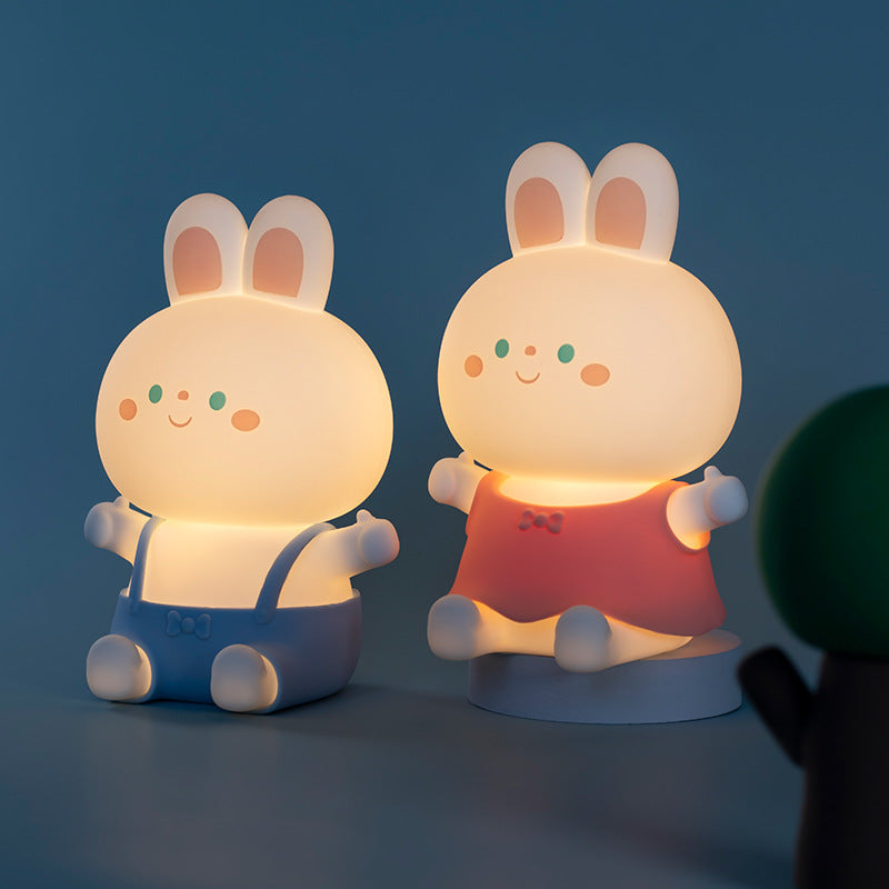 Cartoon Rabbit Silicone Rechargeable Table Lamp