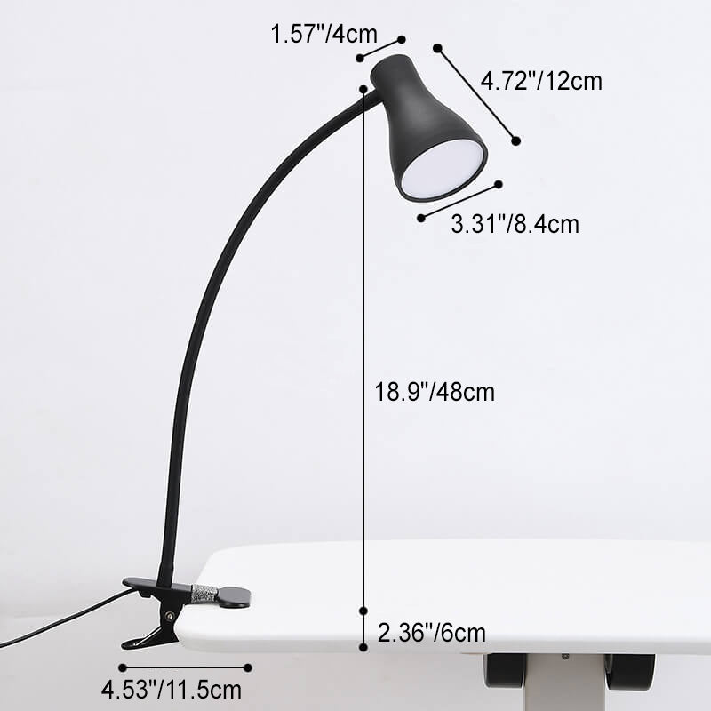 Black Clip-on Eye Protection Table Lamp