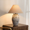 Ceramic Fabric Metal Conic Table Lamp