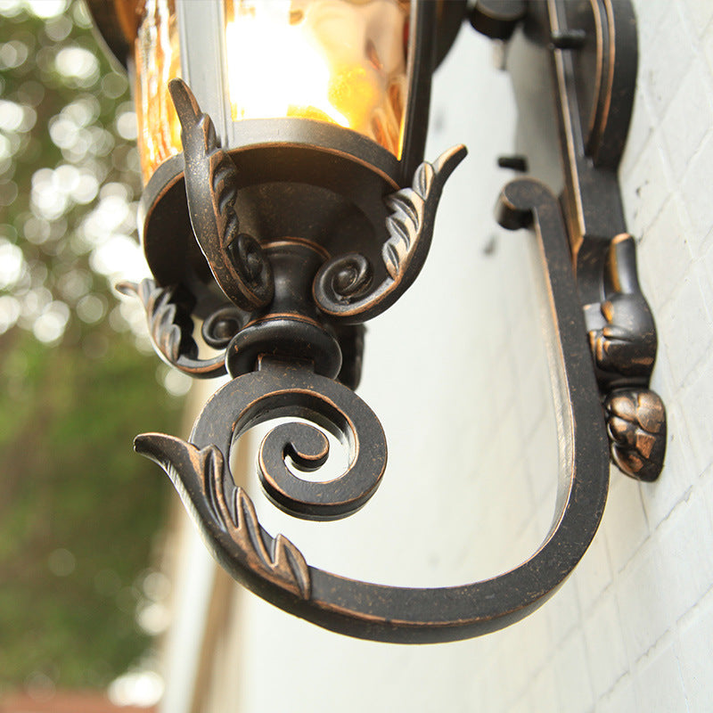 Aluminum Glass Cylinder Patio Outdoor Light