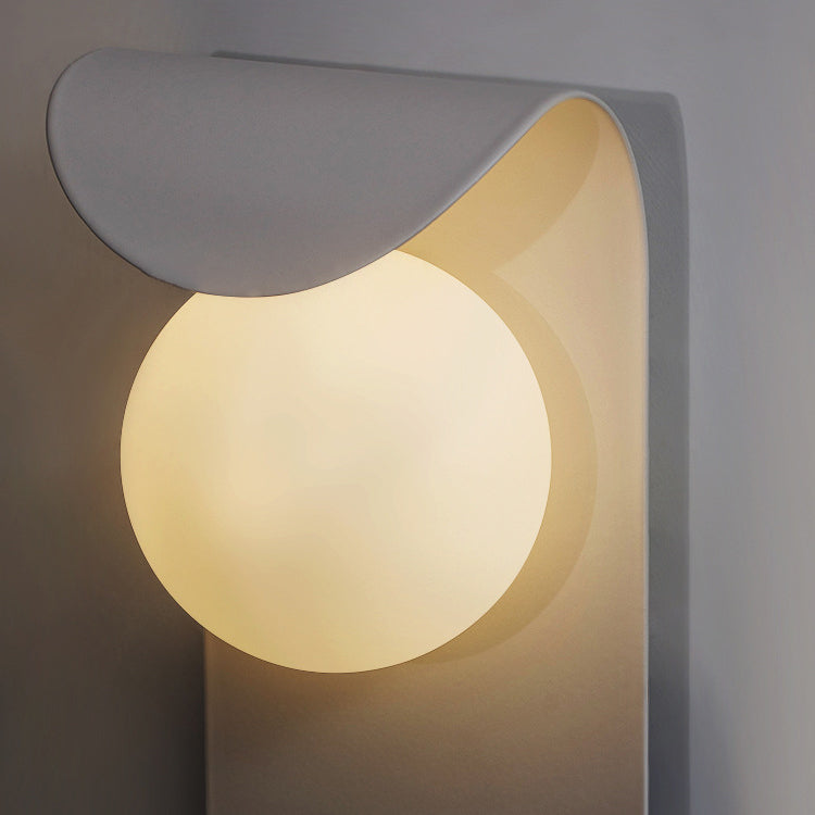 Curved Oval Orb Hardware Wall Lamp