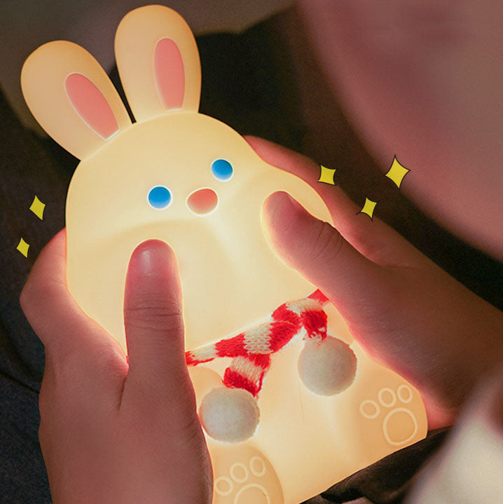 Cartoon Rabbit Silicone Pat Table Lamp