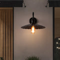 Round Pleated Petal Iron Outdoor Light