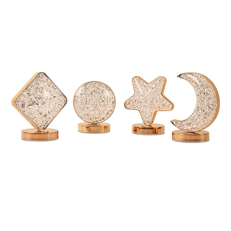 Acrylic Moon Star Geometry Table Lamp