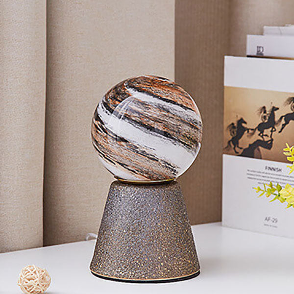 Orb Moon Ceramic Glass Table Lamp