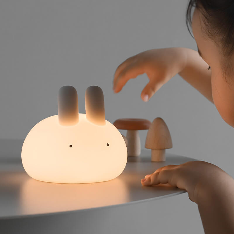 Cartoon Bunny Silicone Pat Table Lamp