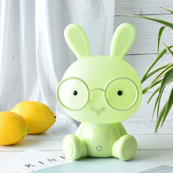 Cartoon Rabbit Glasses Night Table Lamp