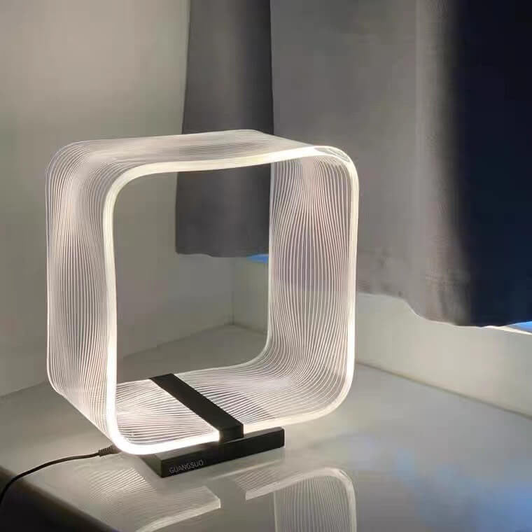 Square Ring Acrylic Decorative Table Lamp