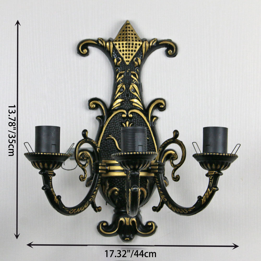 Parrot Round Table Half 3-Light Wall Lamp