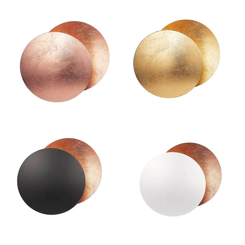 Alloy Round Bedroom Wall Lamp