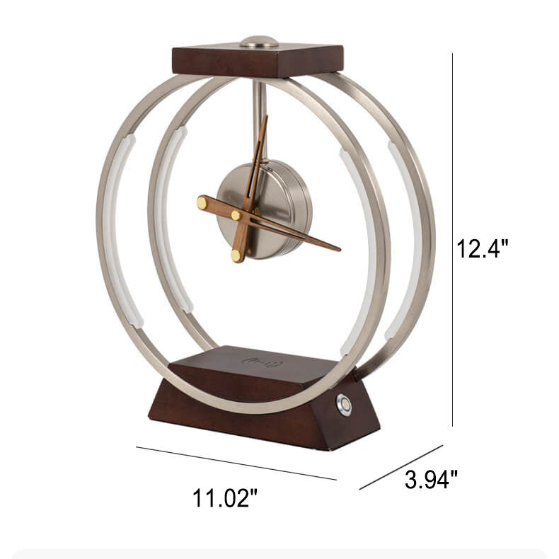 Clock Design Wireless Charging Table Lamp