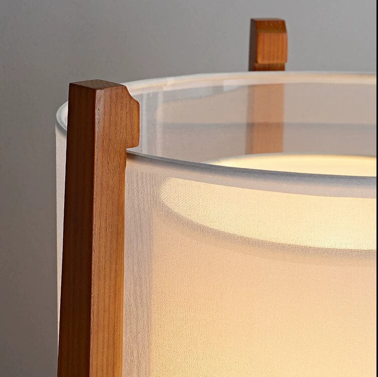 Japanese Minimalist Solid Wood Floor Lamp