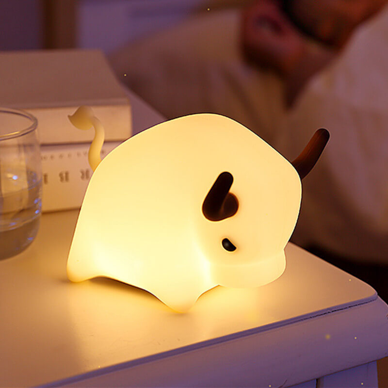 Animal Cow Silicone Timer Table Lamp