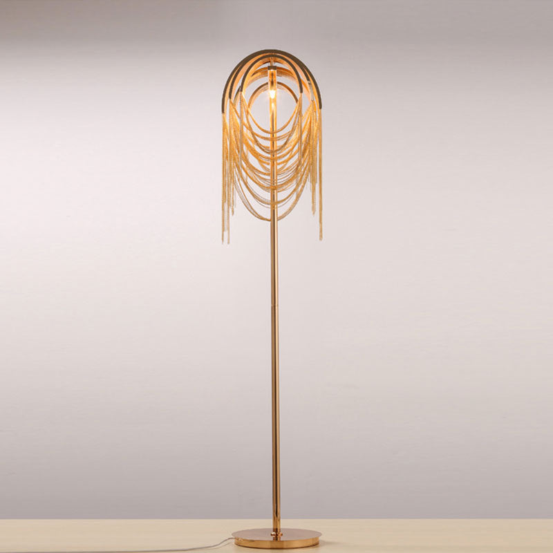 Tassel Chain Iron Aluminum 2-Light Floor Lamp