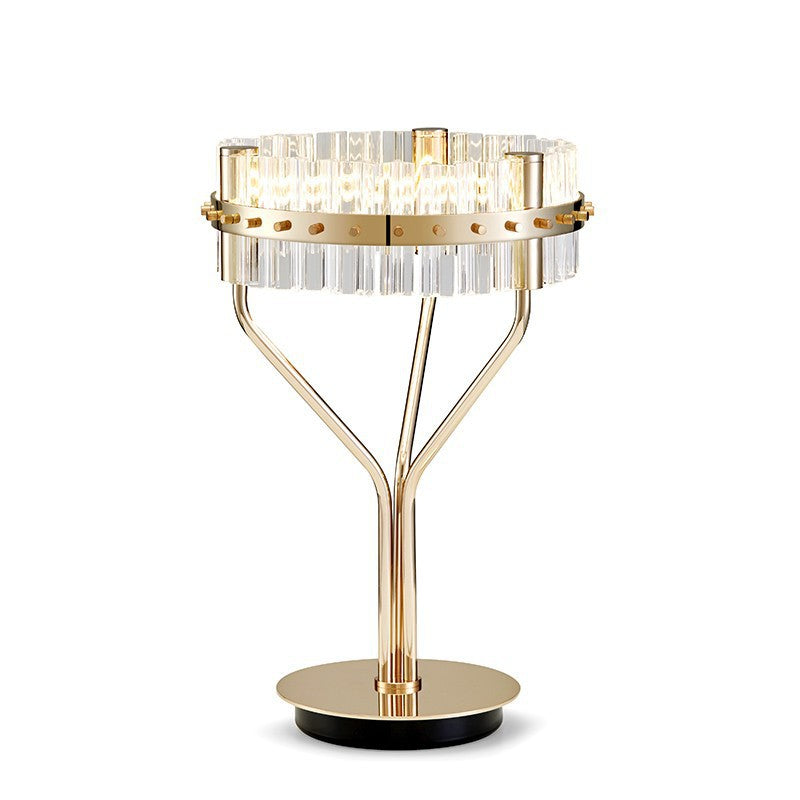 Dazzling Prismatic Crystal Hardware Table Lamp