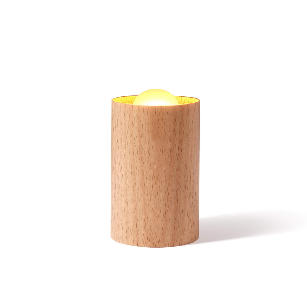 Wooden Cylindrical Table Lamp