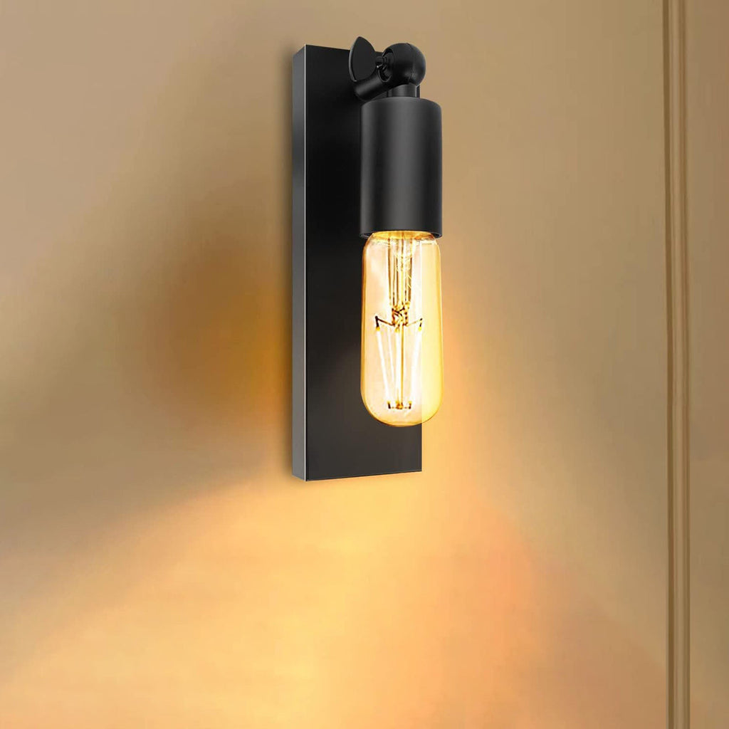 Iron Black Finish Frame Wall Lamp