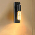 Iron Black Finish Frame Wall Lamp