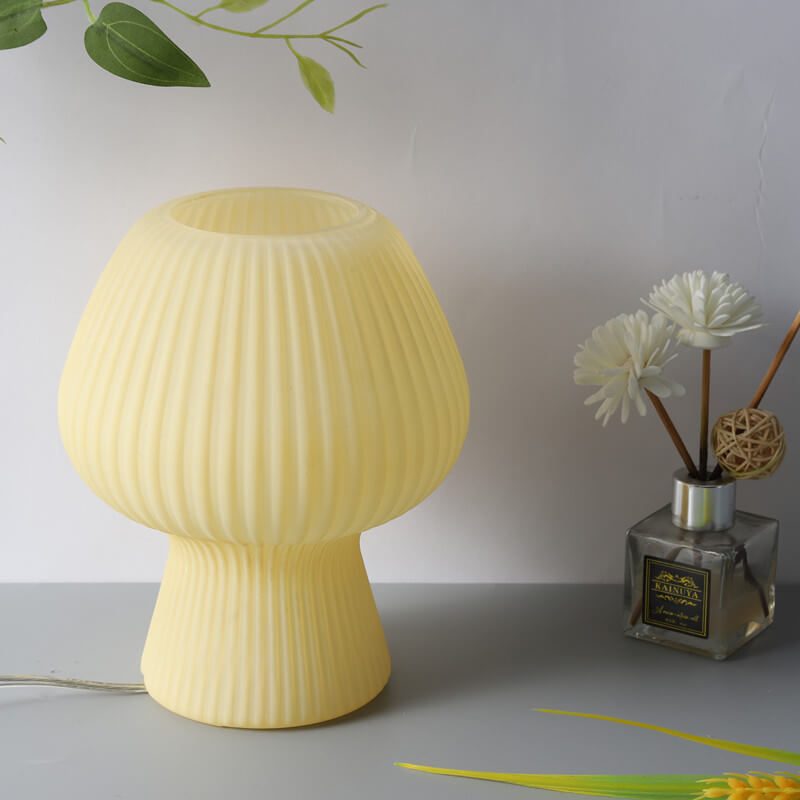 Mushroom Glass Bedside Table Lamp
