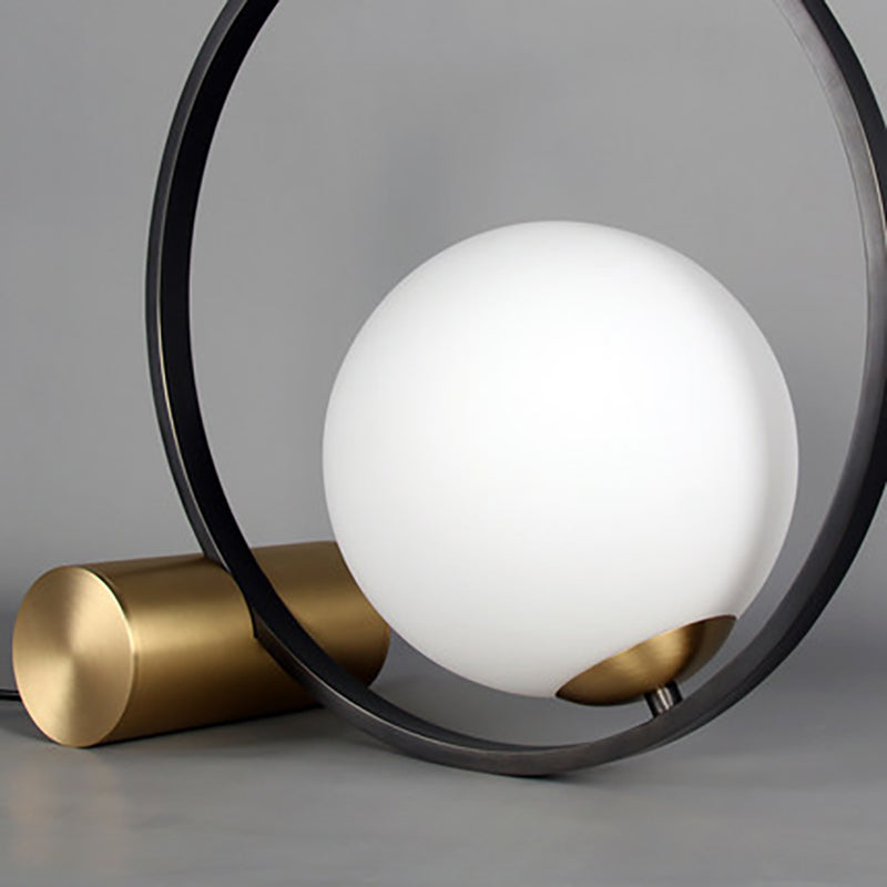 Circle Orb Copper Glass Table Lamp