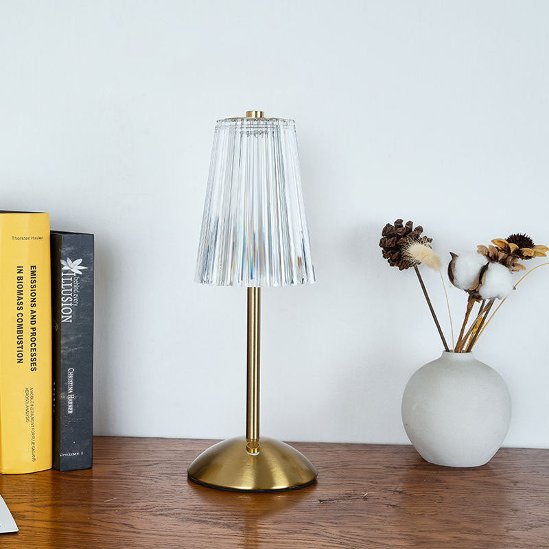 Flower Metal Acrylic Bedroom Table Lamp
