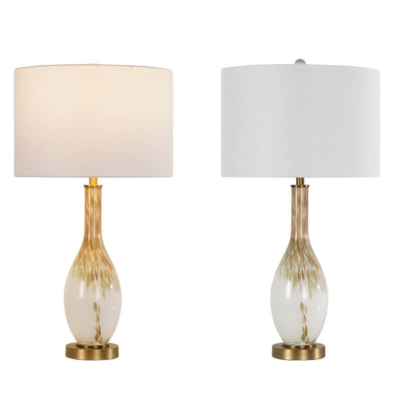 Flowing Gold Glazed Glass Table Lamp