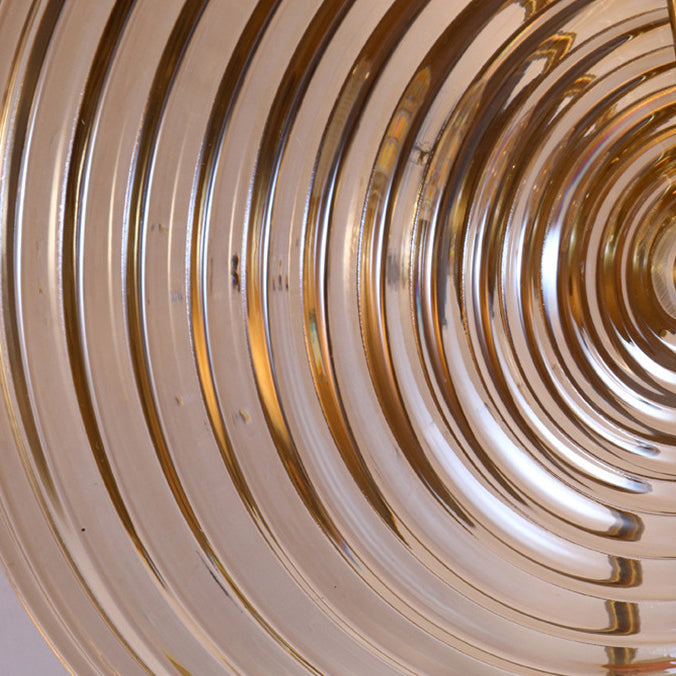 Round Ripple Iron Glass Wall Lamp