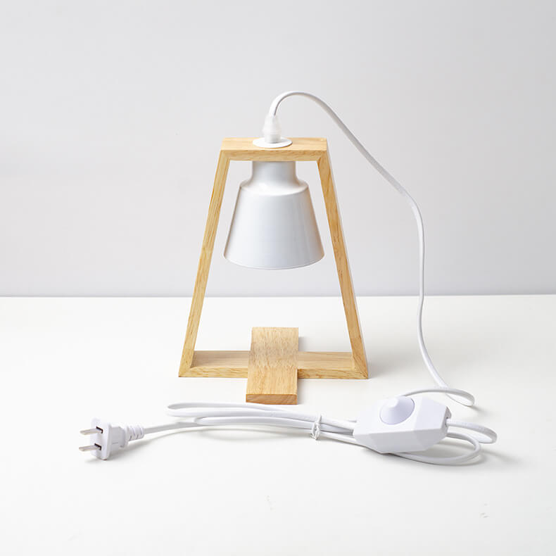Wood Iron Scented Candle Table Lamp