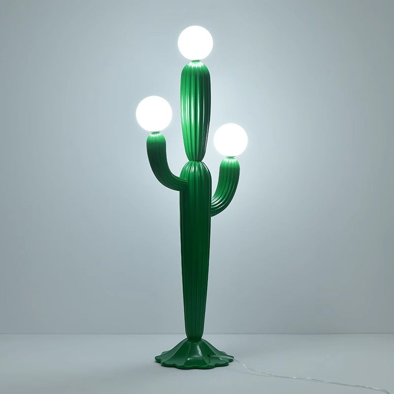 Contemporary Creative Cactus Resin 3-Light Floor Lamp
