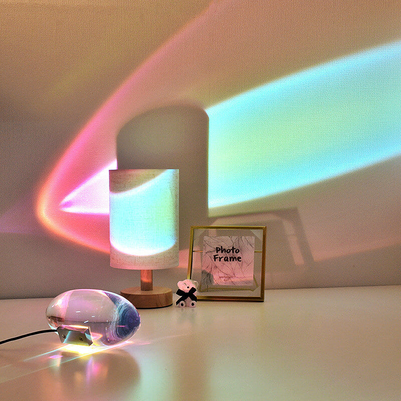 Crystal Projection Angel Eye Table Lamp