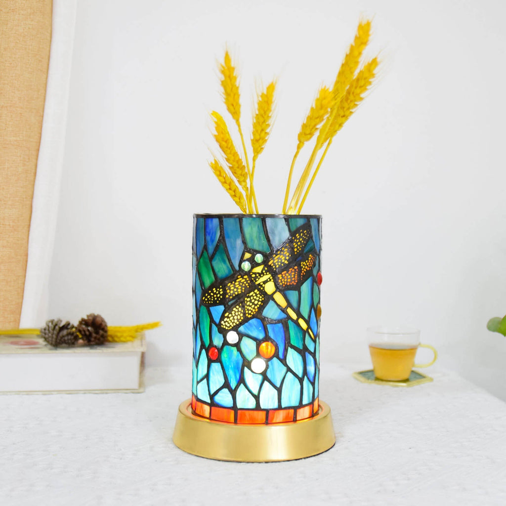 Style Stained Glass Iron Table Lamp