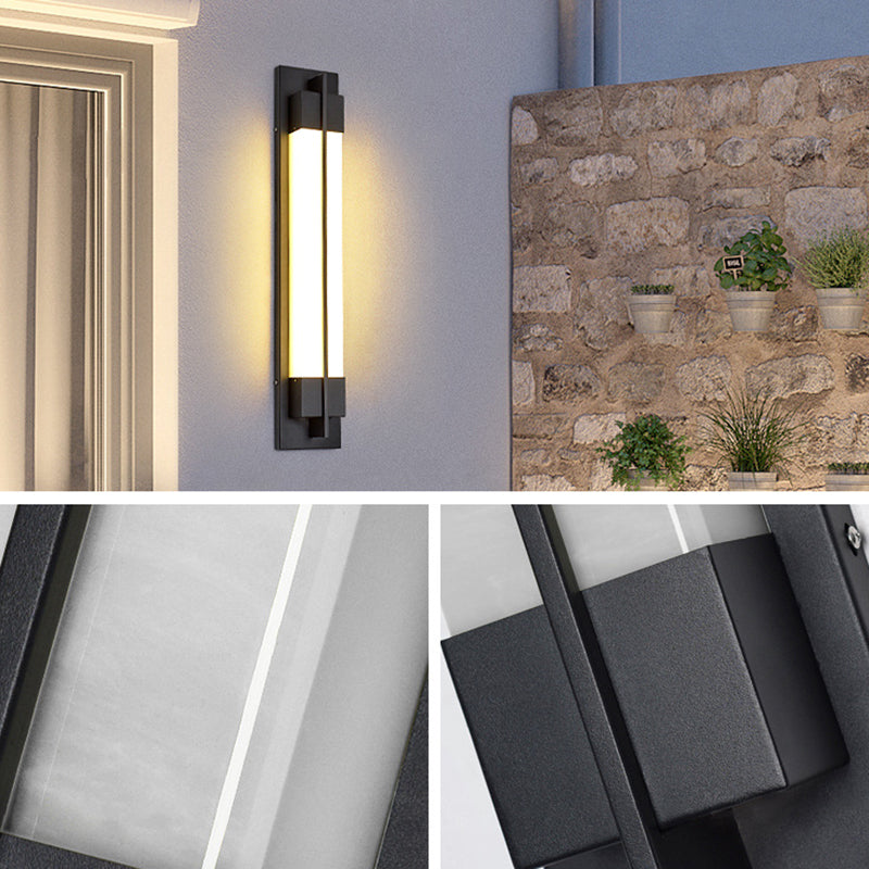 Imitation Marble Rectangle Acrylic Outdoor Light