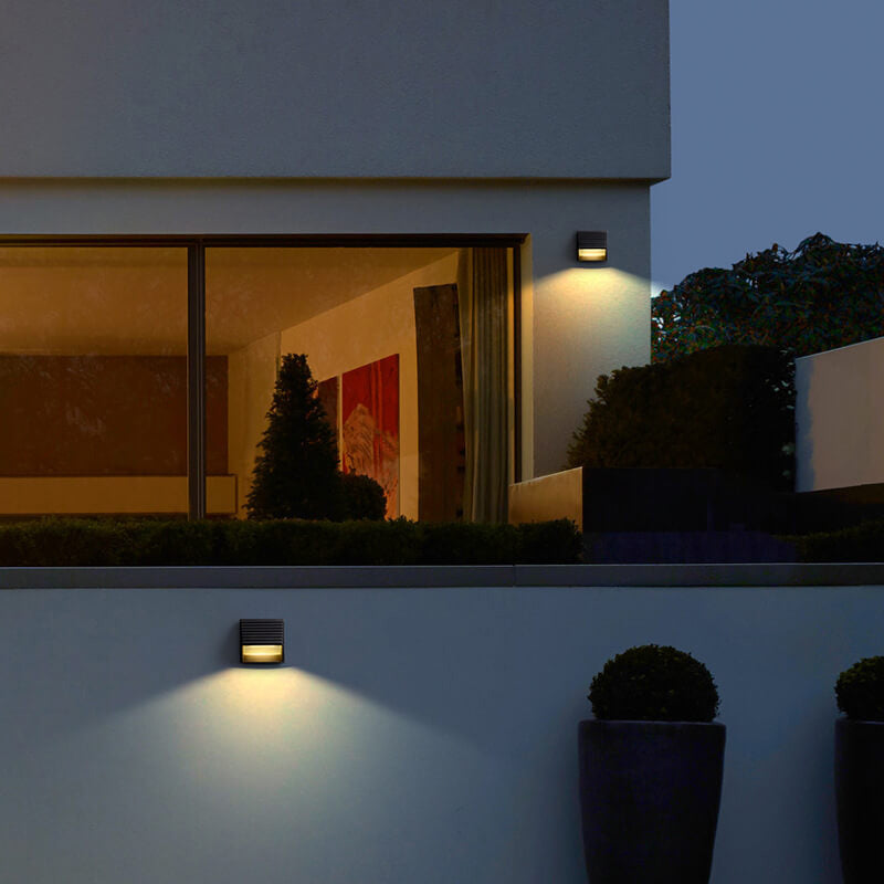 Striped Trapezoidal Patio Outdoor Light