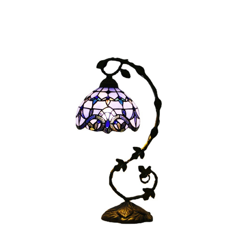 Dragonfly Stained Glass Vine Table Lamp