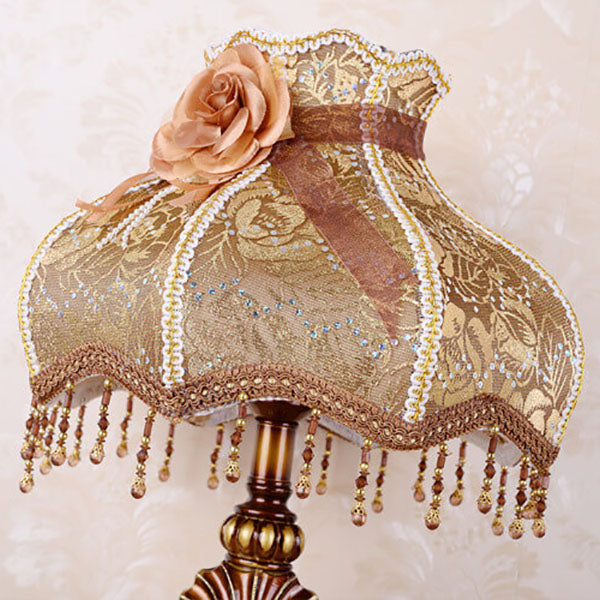 Fabric Tassel Resin Court Table Lamp