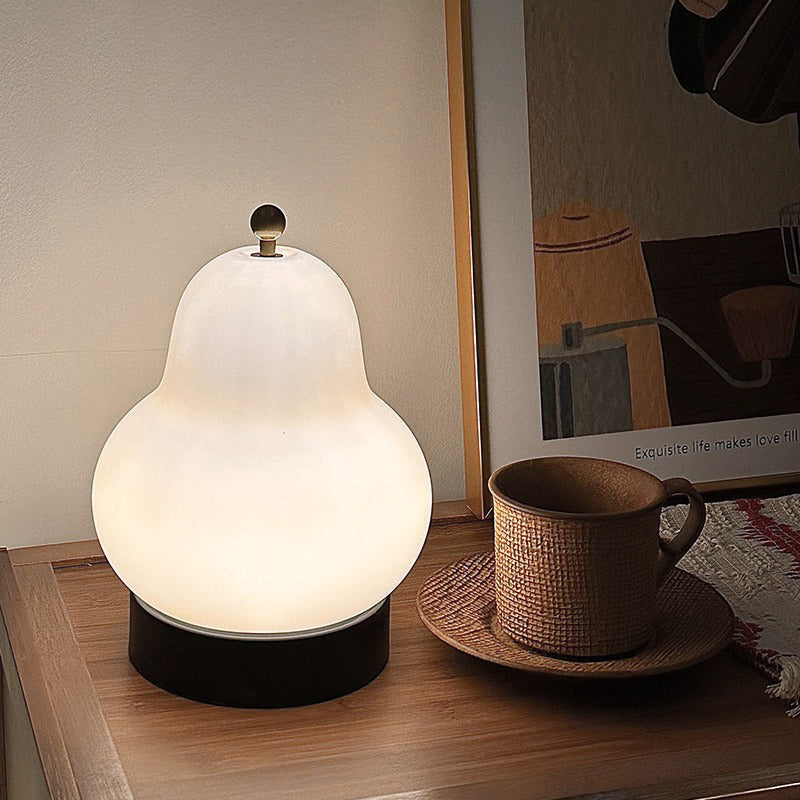 Gourd Glass Lampshade Night Table Lamp